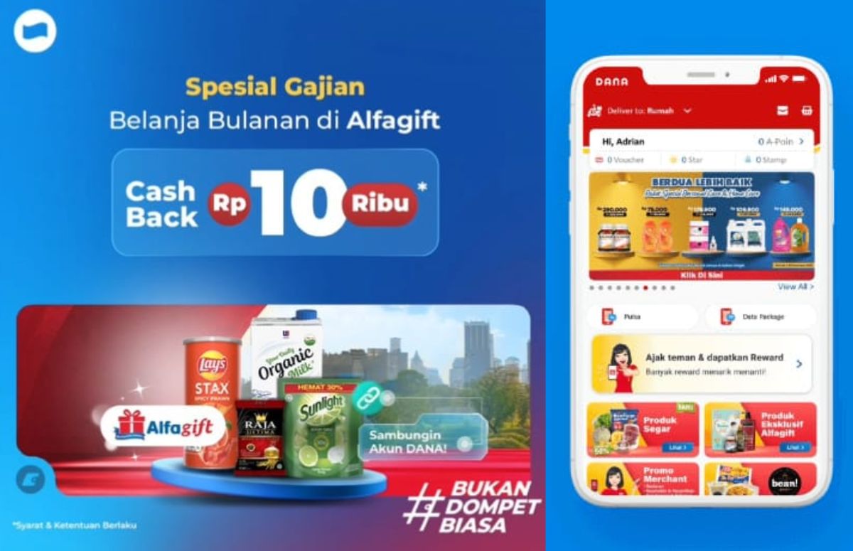 Promo Spesial Gajian, Ada Voucher Cashback Rp10 Ribu di Alfagift dengan Pembayaran via DANA! Begini Cara Klaim