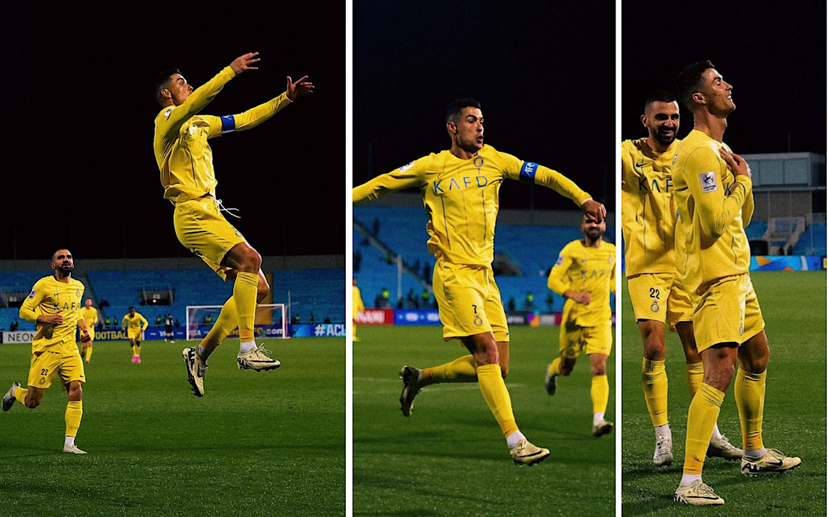 Gol Tunggal Ronaldo Bawa Al Nassr Menang di Liga Champions Asia, Selebrasi Kombinasi CR7 Makin Mantap! 