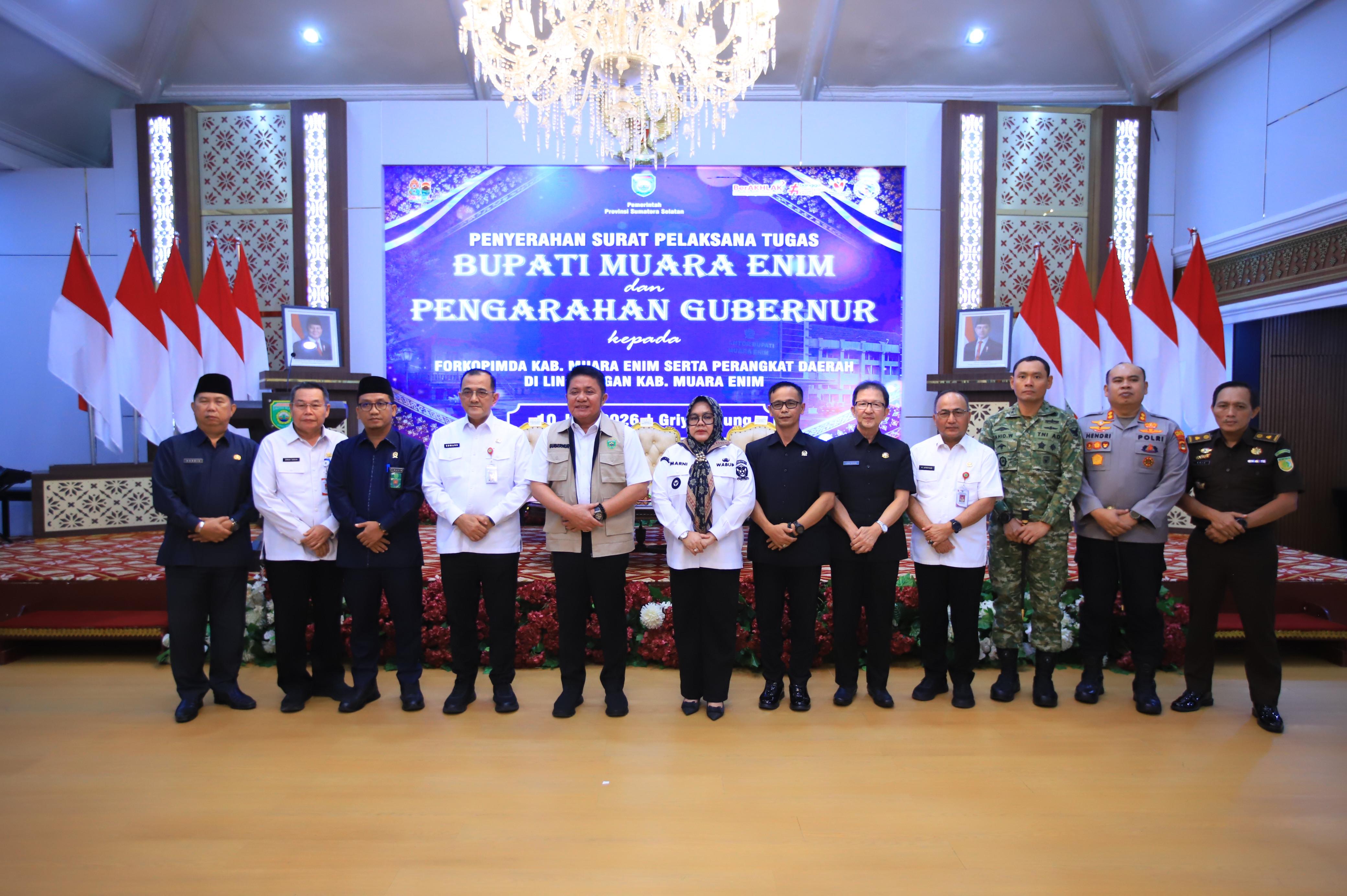 Gubernur Sumsel Herman Deru Tunjuk Sumarni sebagai Plt Bupati, Pemerintahan Muara Enim Tetap Berjalan 