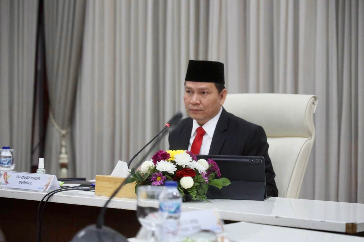 Pj Gubernur Elen Setiadi Pimpin Rapat Pembahasan Tindak Lanjut Pembangunan Masjid Sriwijaya Jakabaring