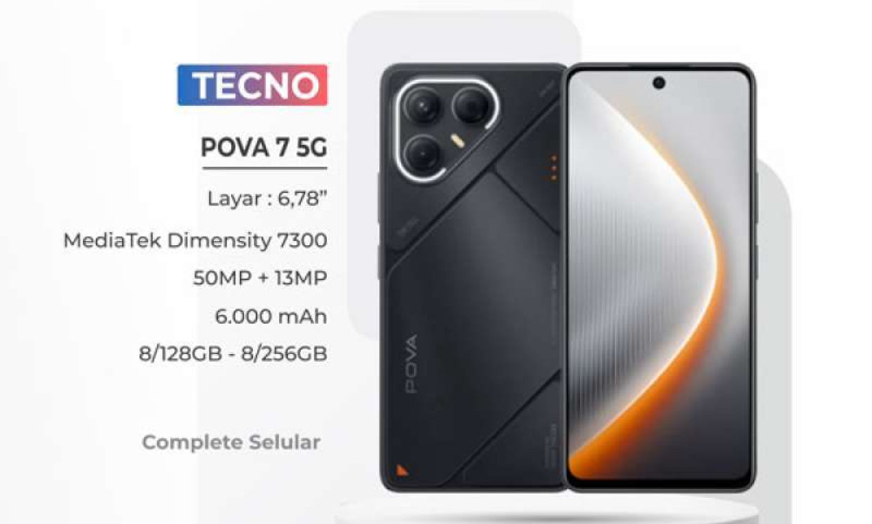 Tecno Pova 7 5G, HP Layar AMOLED, Performa Andalan dengan Harga Terbaru Kian Terjangkau