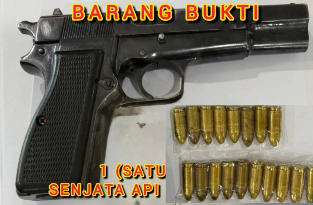 WAW, Pria di Sungai Lilin Ditangkap, Polisi Temukan Pistol dan 18 Amunisi