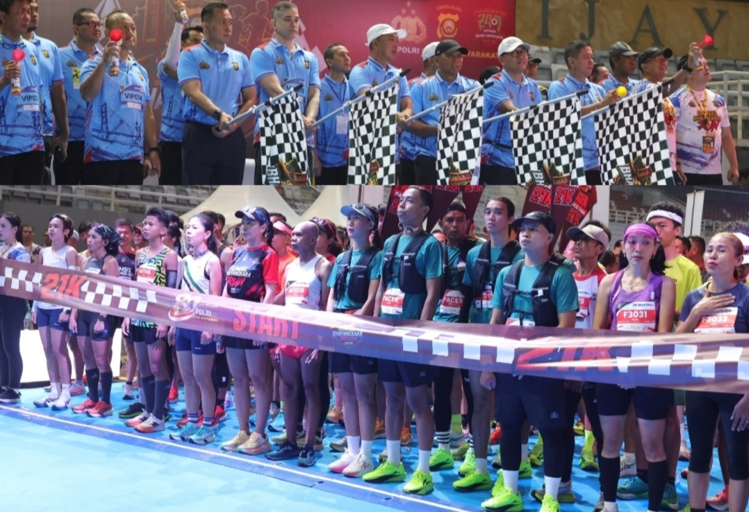 Kapolda Sumsel- Gubernur-Pangdam Lepas 8.035 Pelari Sumsel Bhayangkara Run 2026