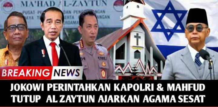 TEGAS! Presiden Jokowi Perintahkan Kapolri dan Menkopolhukam Selesaikan Ponpes Al Zaytun, Panji Gumilang Panik