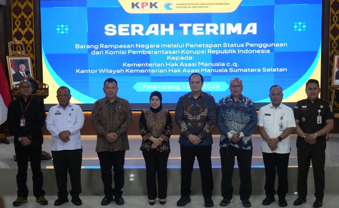 KPK Serahkan Aset Rampasan ke Kementerian HAM, Kemenkum Sumsel Dukung Pemanfaatan