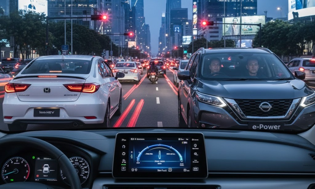Honda e:HEV vs Nissan e-Power, Mana Lebih Efisien dan Nyaman Pas Dipakai di Jam Sibuk