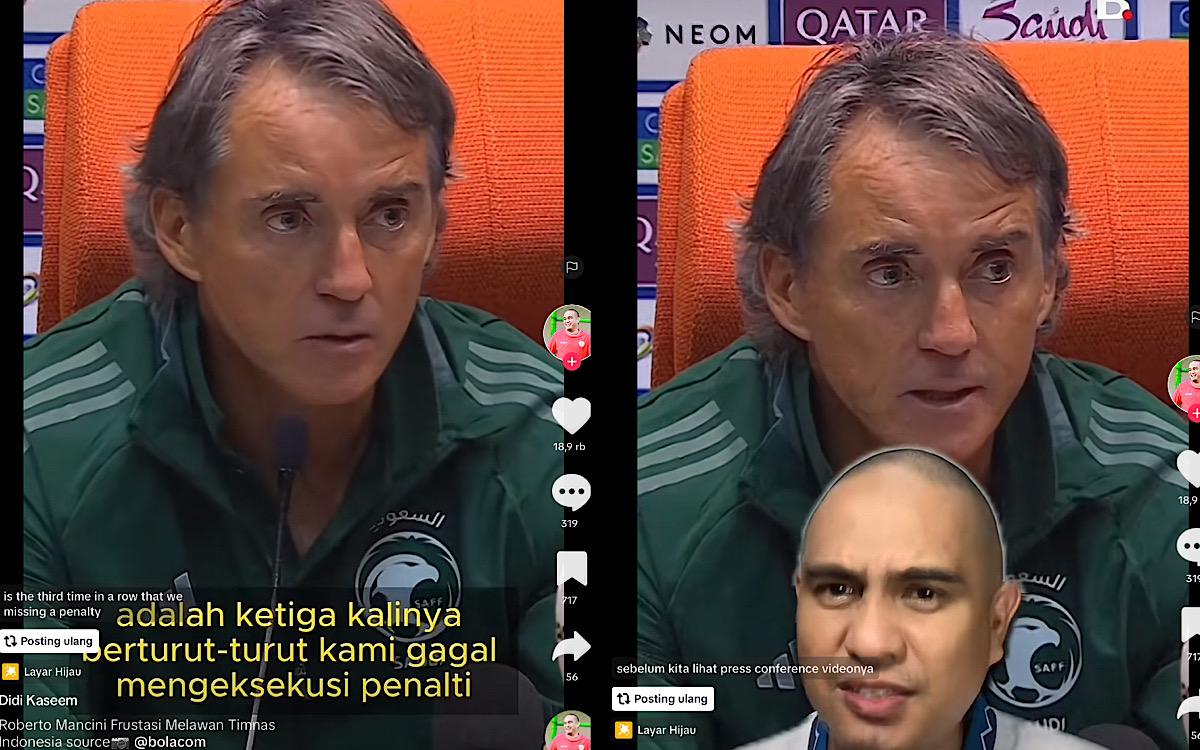 Roberto Mancini Tampak Frustasi, Didi Kaseem: ‘Selanjutnya Pelatih Australia Harus Dibikin Frustasi Juga!