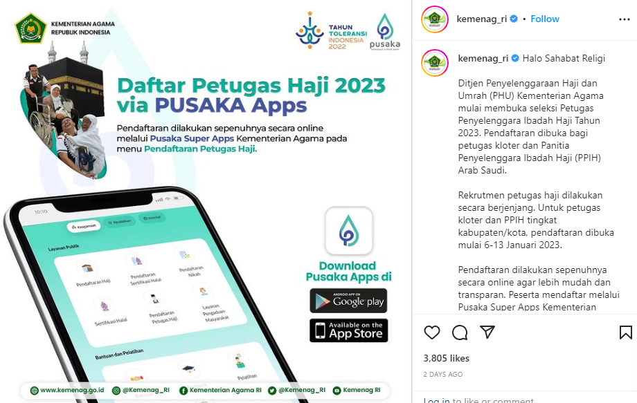 Kemenag Buka Rekrutmen Petugas Kloter dan Panitia Haji 2023, Simak Syarat dan Cara Daftarnya Disini