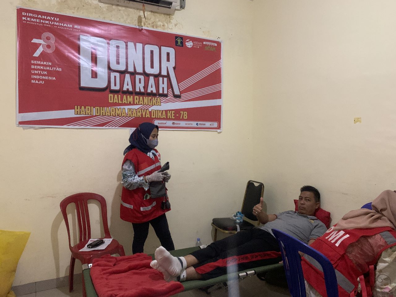 Semarak Hari Jadi Kemenkumham, Lapas Sekayu Adakan Donor Darah