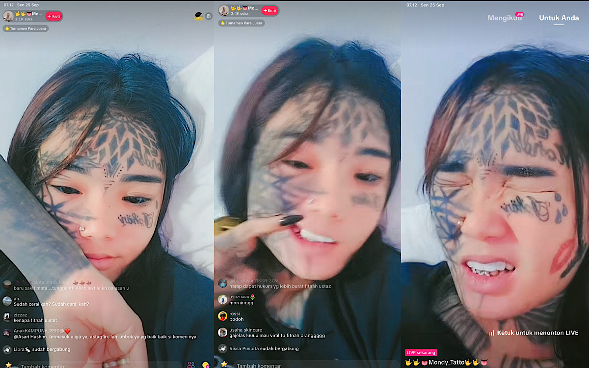 Pagi Ini Mondy Tatto Live TikTok Panen Hujatan, Ngaku Baru Bisa Telepon Jika Dapat Pinjaman, Hp Disita Polisi