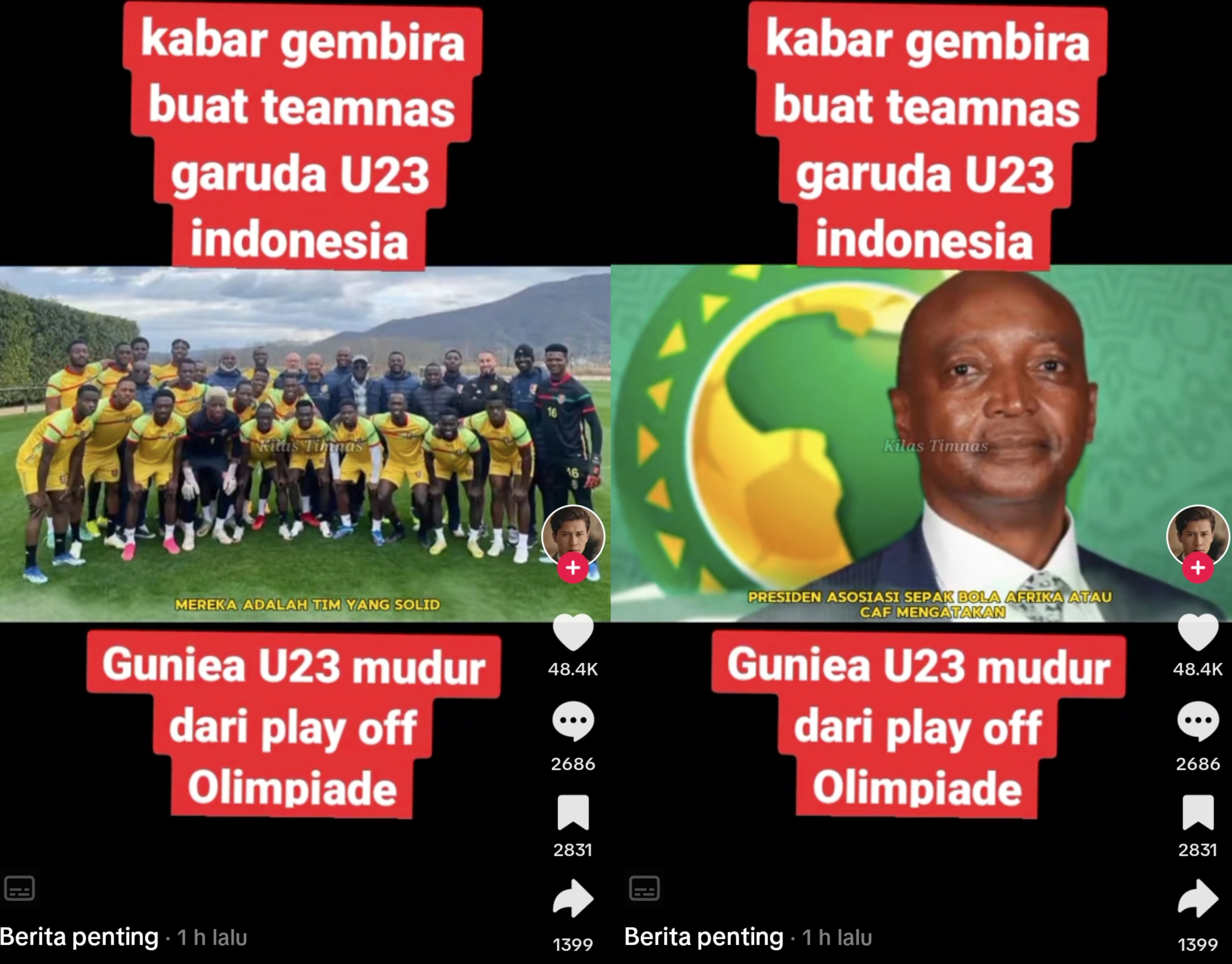 Rumor Mundur Karena Kurang Biaya, Presiden CAF Siap Bantu Timnas Guinea U-23 Jalani Babak Playoff