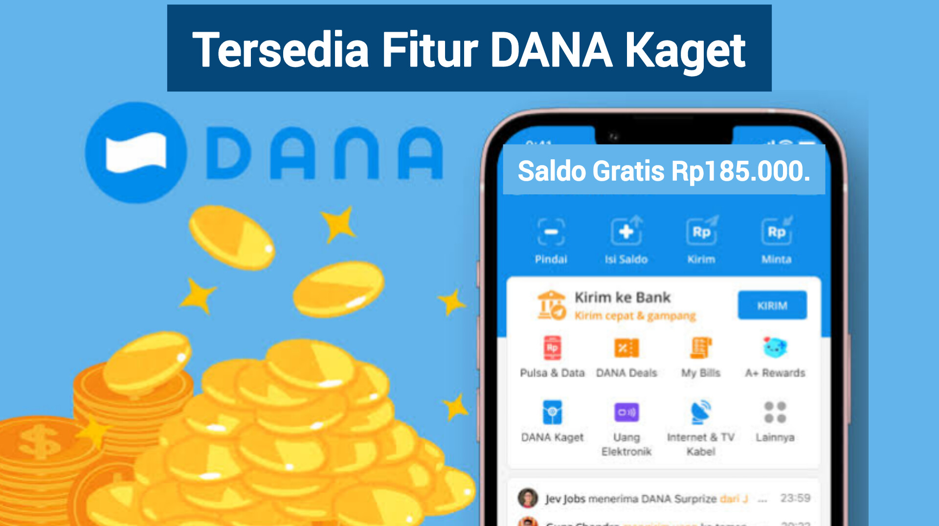 Tersedia Tautan Saldo Gratis Senilai Rp185.000. Langsung Klaim Fitur Dana Kaget Sekarang!