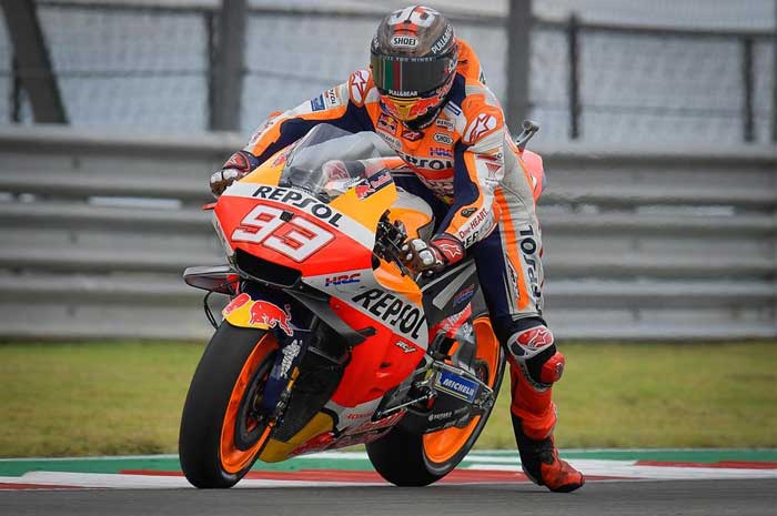 5 Menit Latihan, Marc Marquez Terjatuh