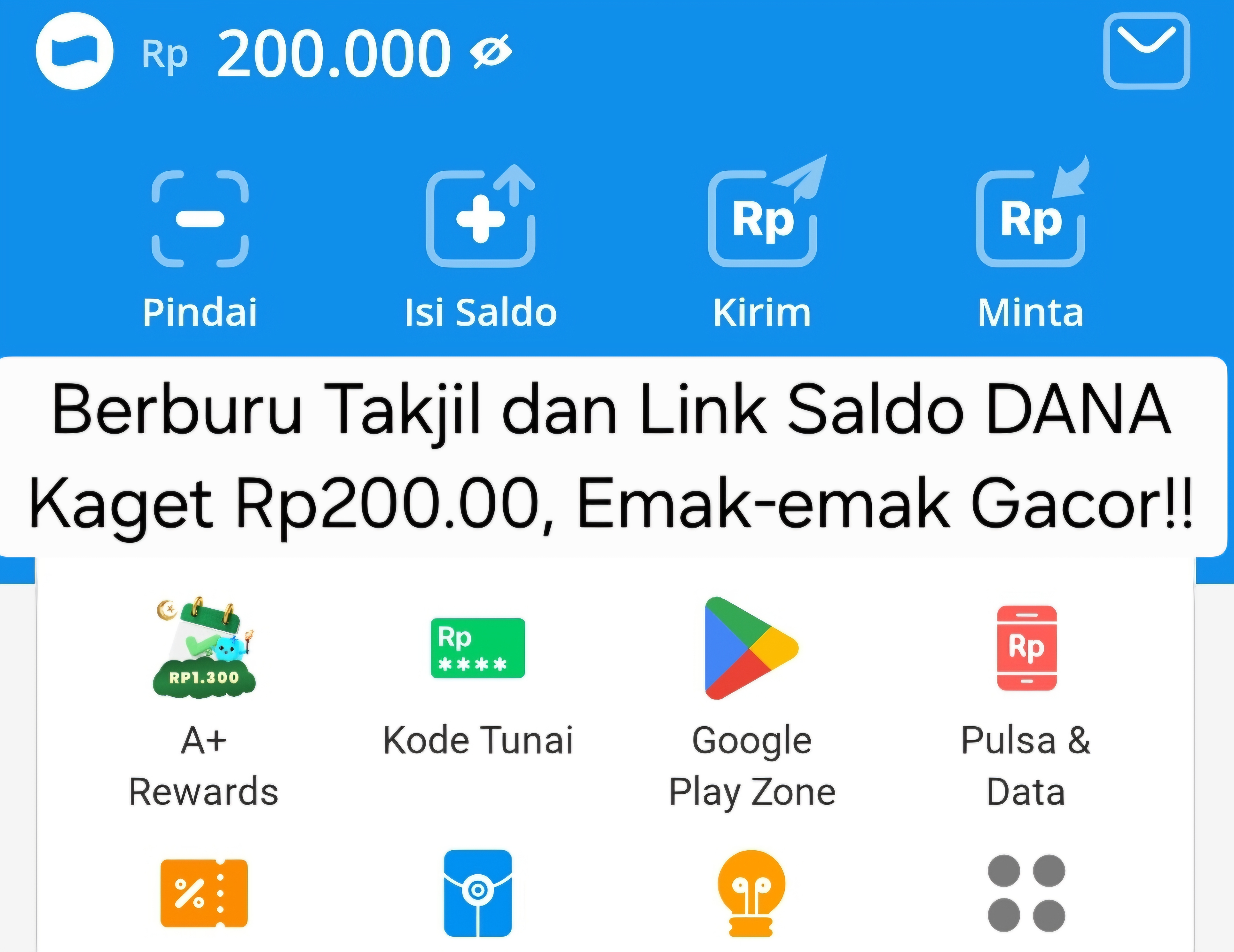 Bukan Cuma Berburu Takjil, Emak-emak Klaim Saldo DANA Kaget Rp250.000 saat Menanti Berbuka Puasa Tahun Ini