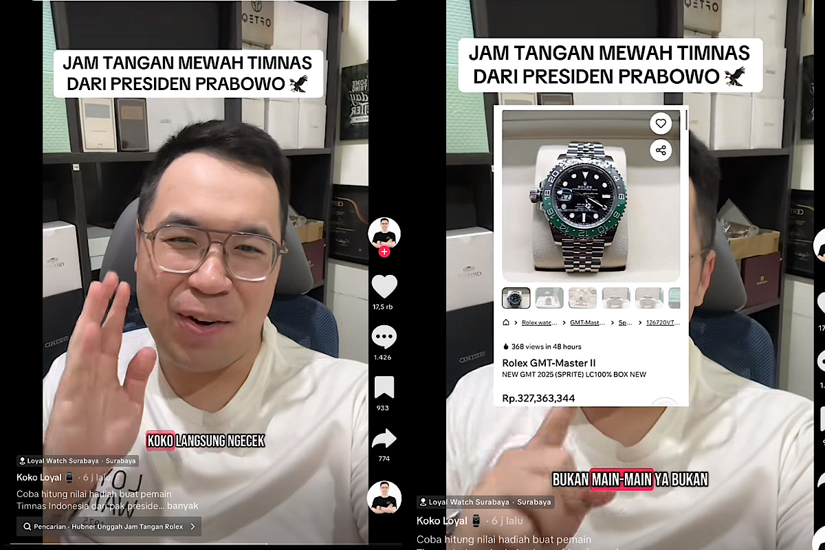 Wow, Segini Harga Jam Tangan Mewah Buat Pemain Timnas Indonesia