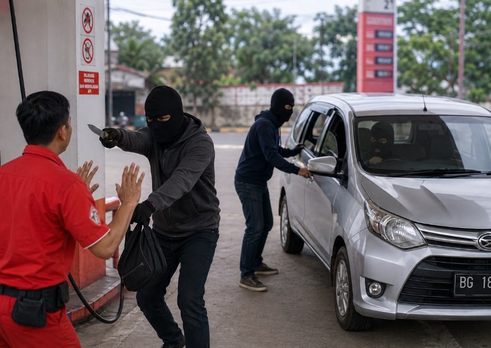 Empat Perampok SPBU di Empat Lawang Dibekuk Kilat, Kabur ke Muara Enim Usai Gasak Rp30 Juta