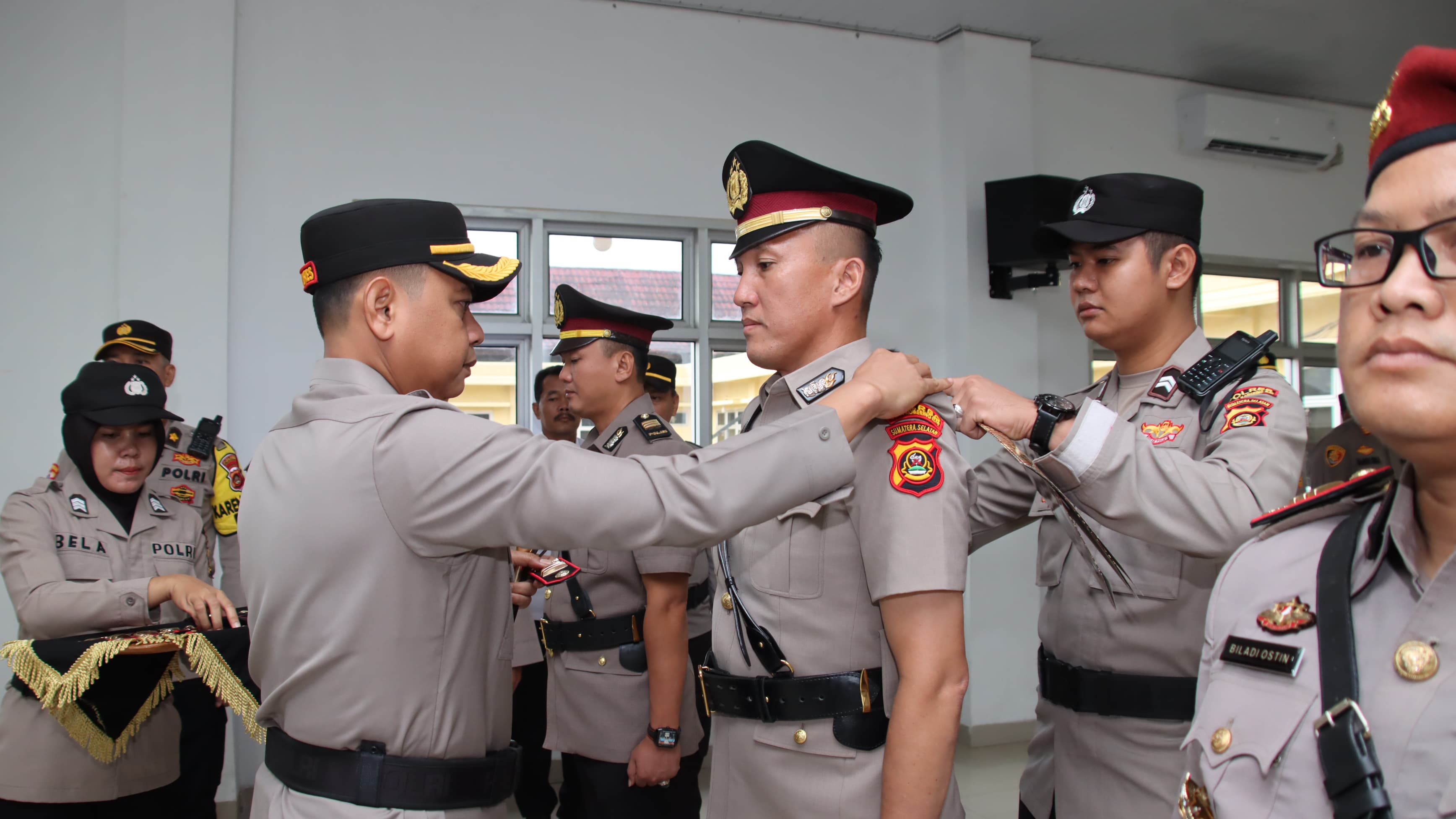 Sertijab Pejabat Utama Polres OKI, Iptu Oke Panji Wijaya Jabat Kasat Lantas