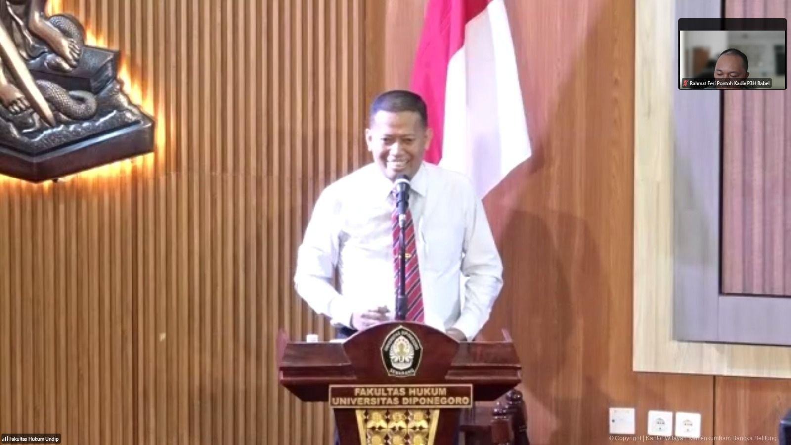 Kanwil Kemenkum Babel Ikuti Seminar Nasional Bahas Urgensi RUU Pembentukan Undang-Undang