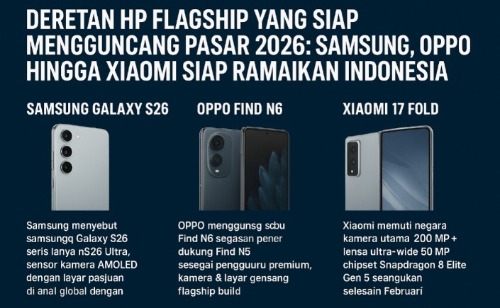 Bocoran HP Flagship yang Siap Mengguncang Pasar 2026: Samsung, OPPO hingga Xiaomi Ramaikan Indonesia