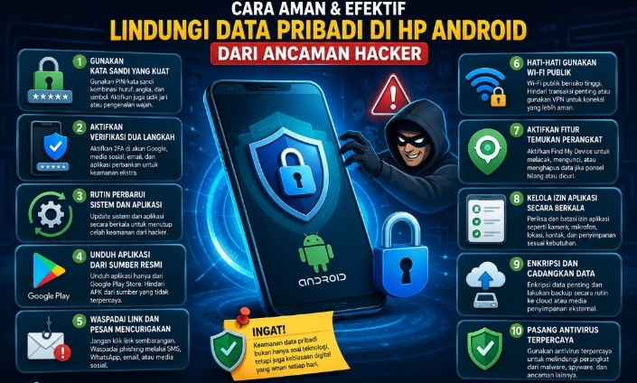 10 Cara Jitu Lindungi Data Pribadi di HP Android, Hacker Dijamin Kesulitan Menembusnya