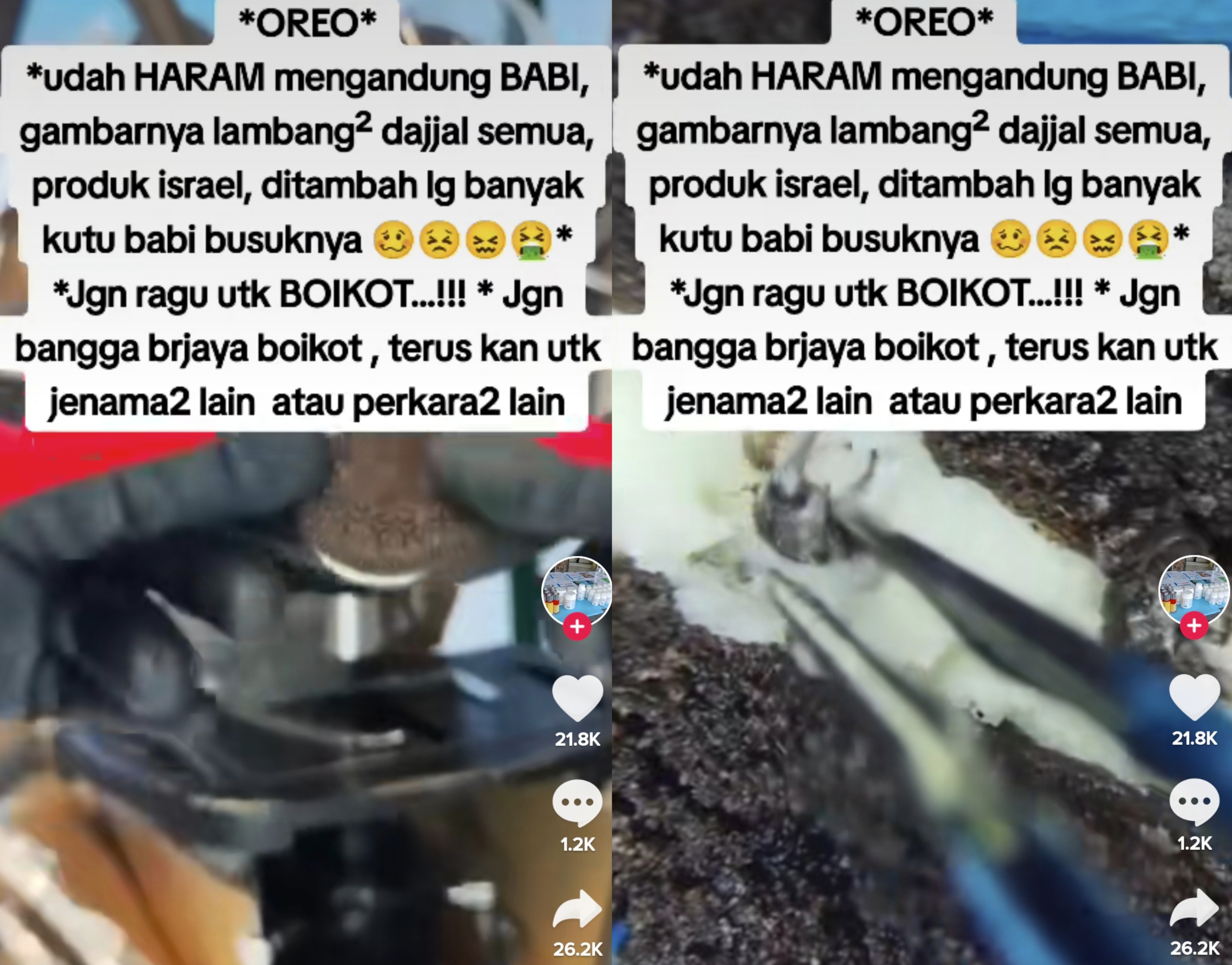 Heboh Video Biskuit Oreo Berkutu dan Mengandung B4B1, Warganet Malah Tulis Komentar Begini