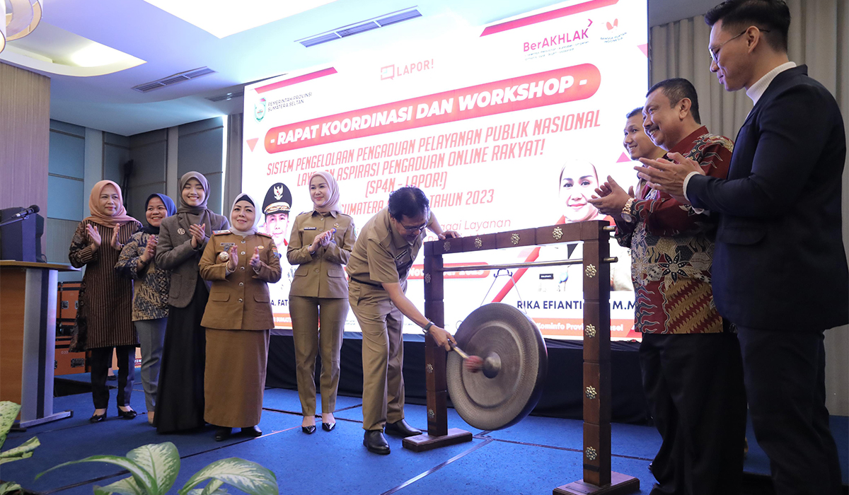 Ciptakan Kualitas Pelayanan Publik, Pemprov Sumsel Gelar Rakor dan Workshop SP4N LAPOR 2023