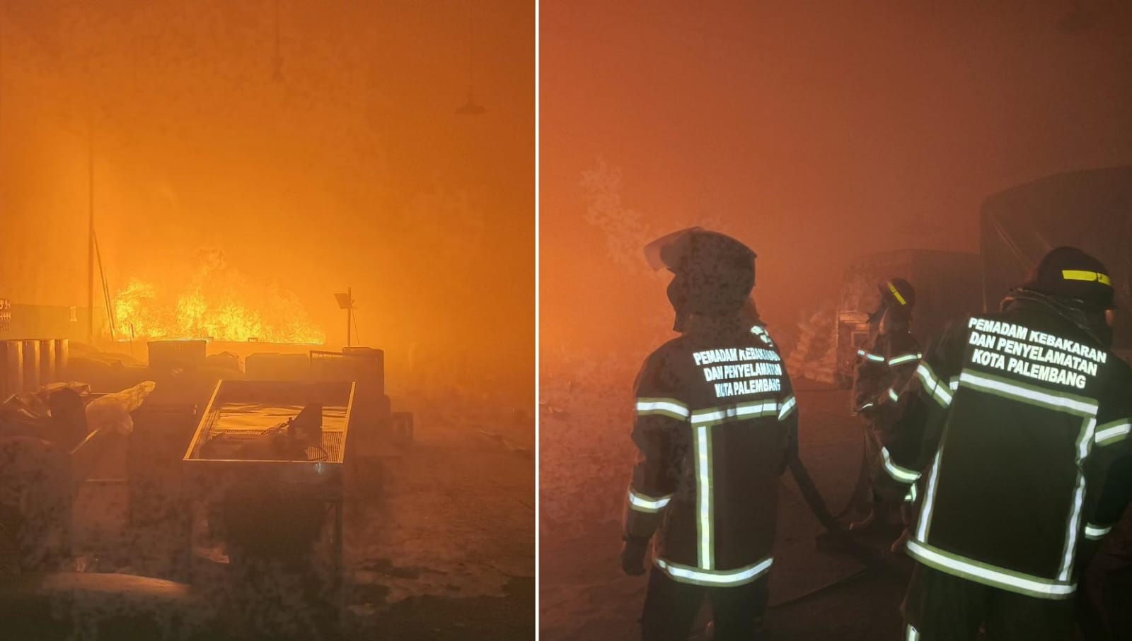 Jelang Berbuka Puasa, Gudang Bawang di Palembang Ludes Terbakar, Percikan Api dari Kompor Langsung Membesar 