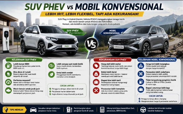 SUV PHEV vs Mobil Konvensional: Lebih Irit BBM, tapi Ada Kekurangan yang Wajib Dipahami