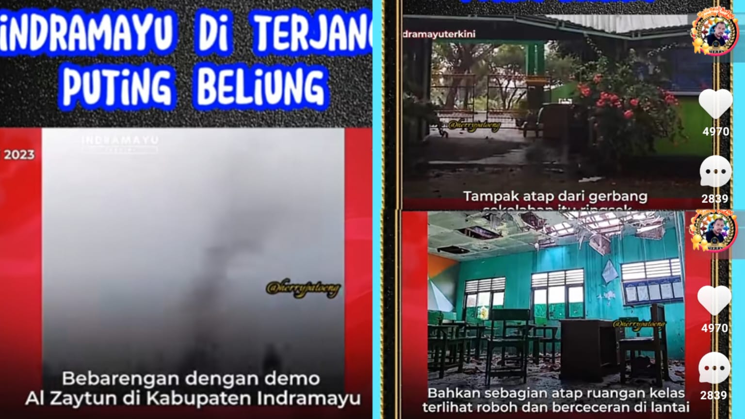 Indramayu Diterjang Angin Puting Beliung, Netizen: Peringatan Allah untuk Ponpes Al Zaytun dan Panji Gumilang