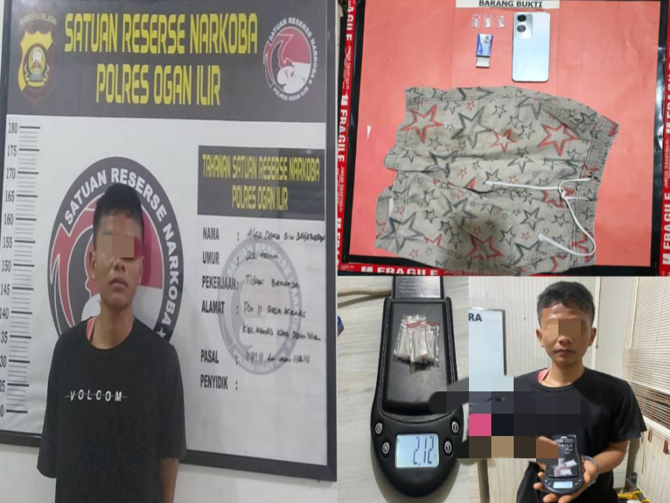 Gerebek Sebuah Rumah di Kandis II, Sat Res Narkoba Polres Ogan Ilir  Berhasil Temukan 2,12 Gram Sabu