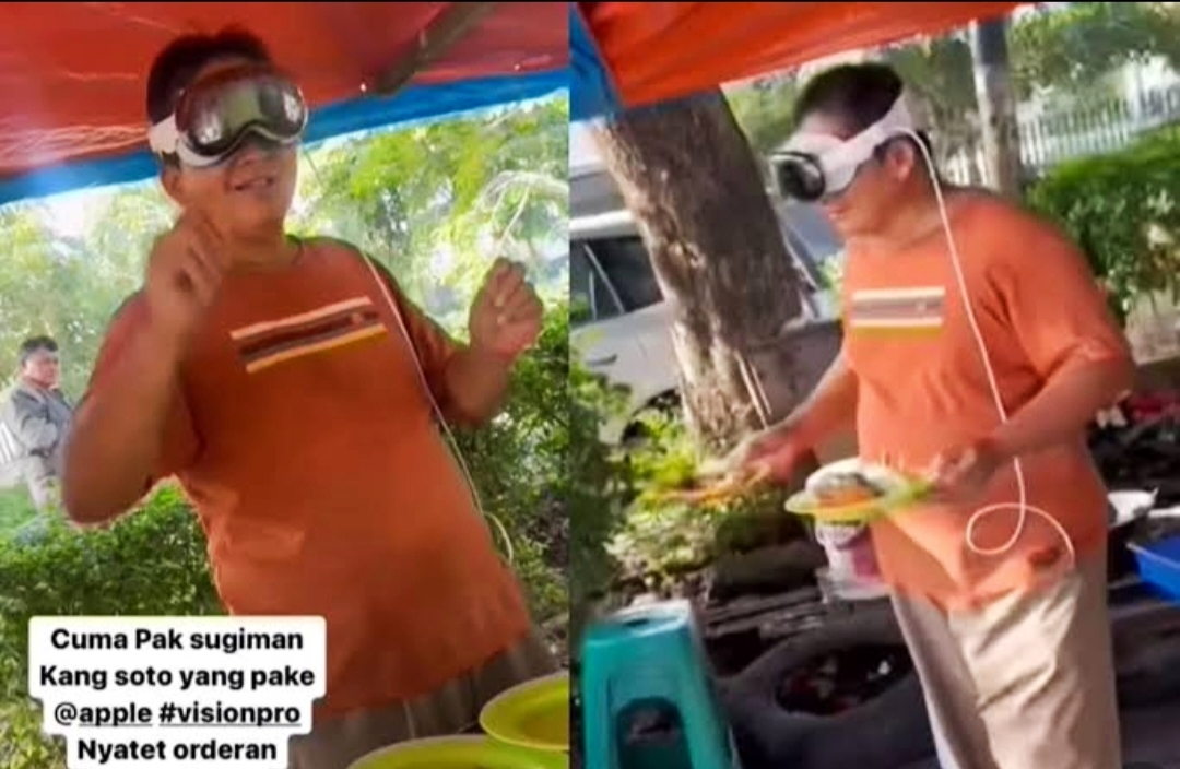 Pedagang Ini Racik Dagangannya Pakai Apple Vision Pro, Catat Pesanan Pelanggan Melalui Virtual