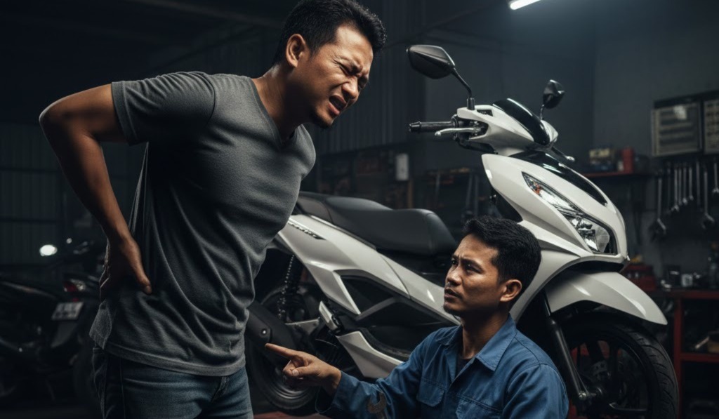 Baru 1.000 Km Sudah Jedug Ini Cara Mengatasi Sokbreker Belakang Motor Matik yang Terasa Keras