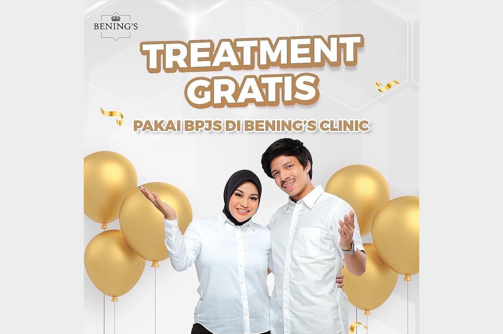 Kabar Gembira Nih, Bening's Clinic Palembang Berikan Treatment Gratis untuk Pengguna BPJS