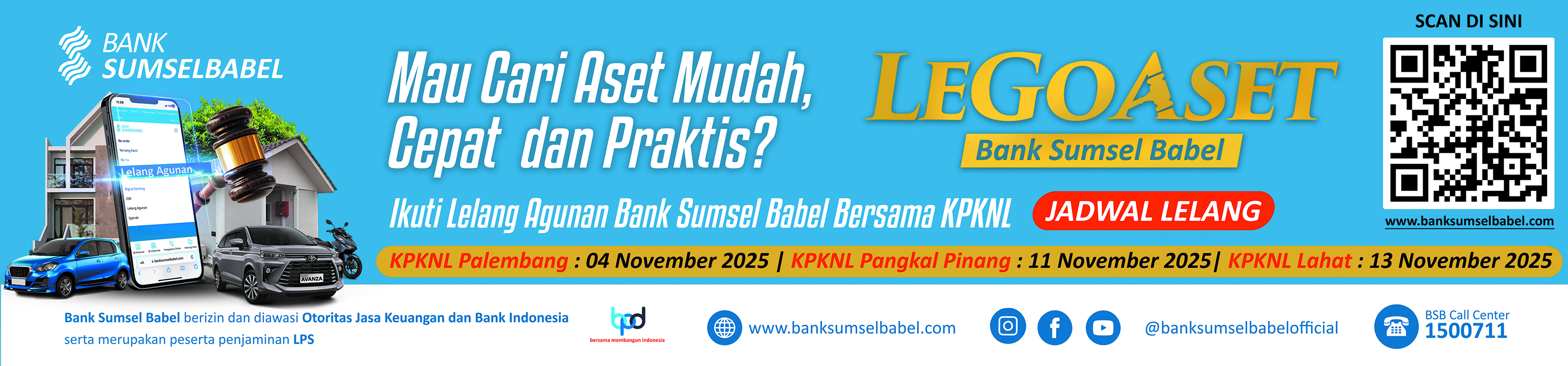 Ikuti Lelang Agunan Bank Sumsel Babel Bersama KPKNL