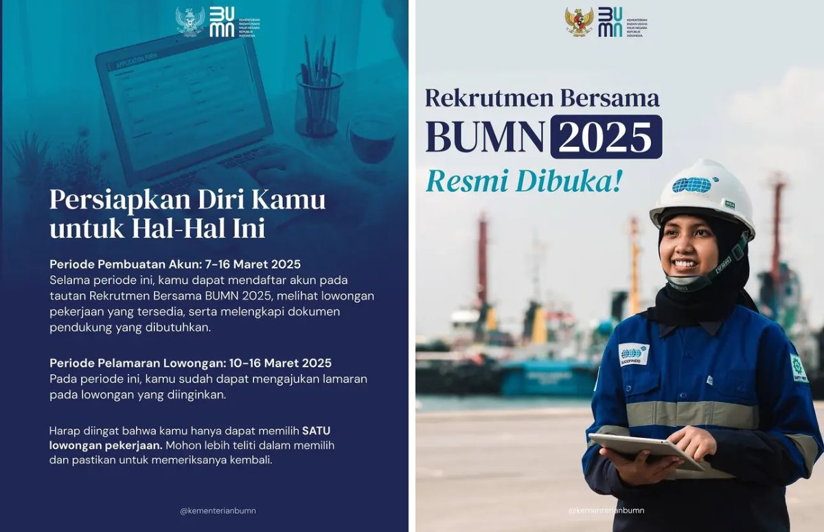 Rekrutmen Bersama BUMN 2025 Resmi Dibuka 7 Maret, Ada 2.000 Lowongan Kerja Menarik! Simak Informasi Lengkapnya