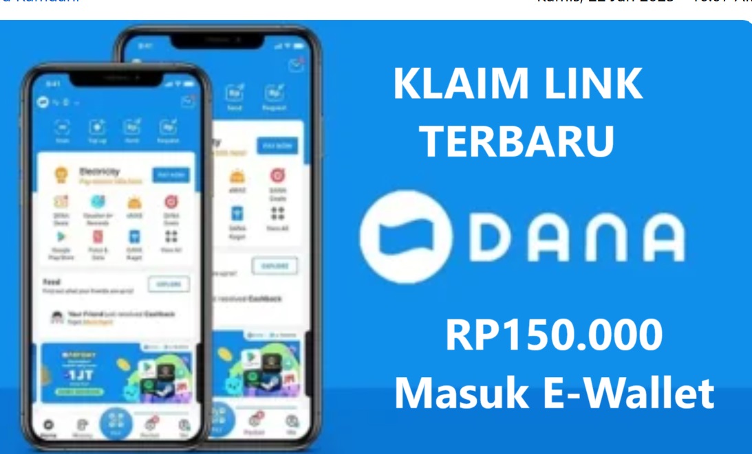 INI SAATNYA! Yuk, Klaim Saldo DANA GRATIS Rp150.00, Lewat Link Kaget Spesial Minggu 2 Maret 2025