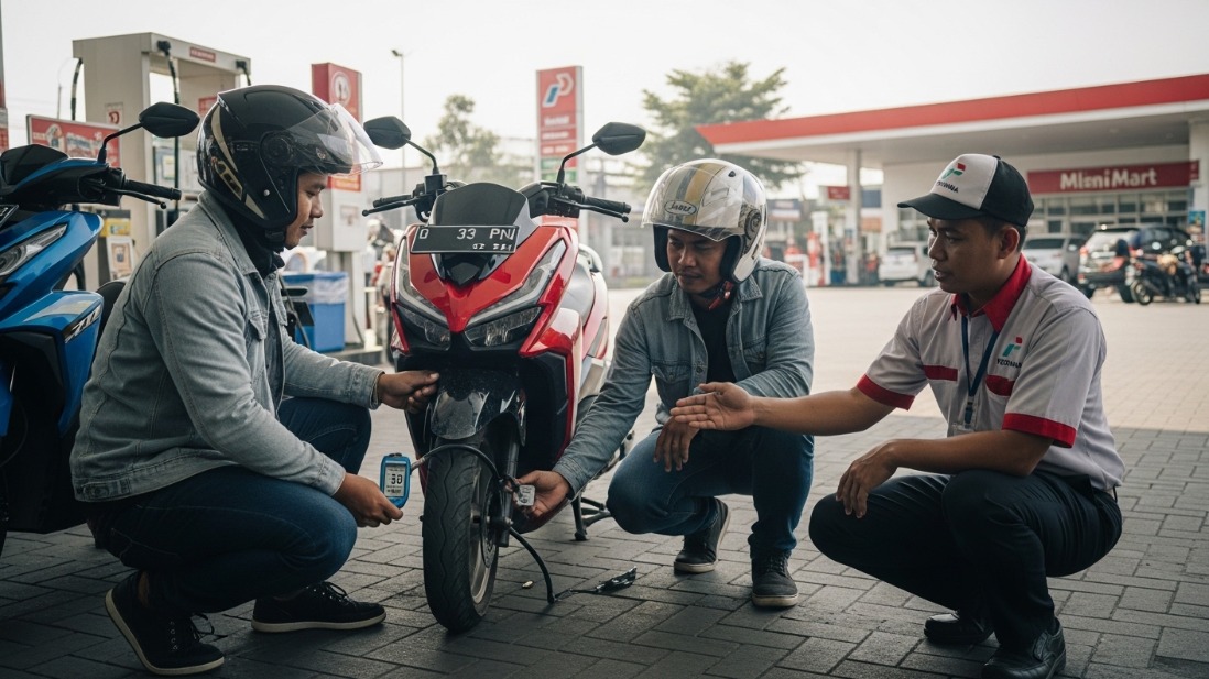 Banyak Pengendara Salah, Ini Cara Menentukan Tekanan Ban Motor yang Benar