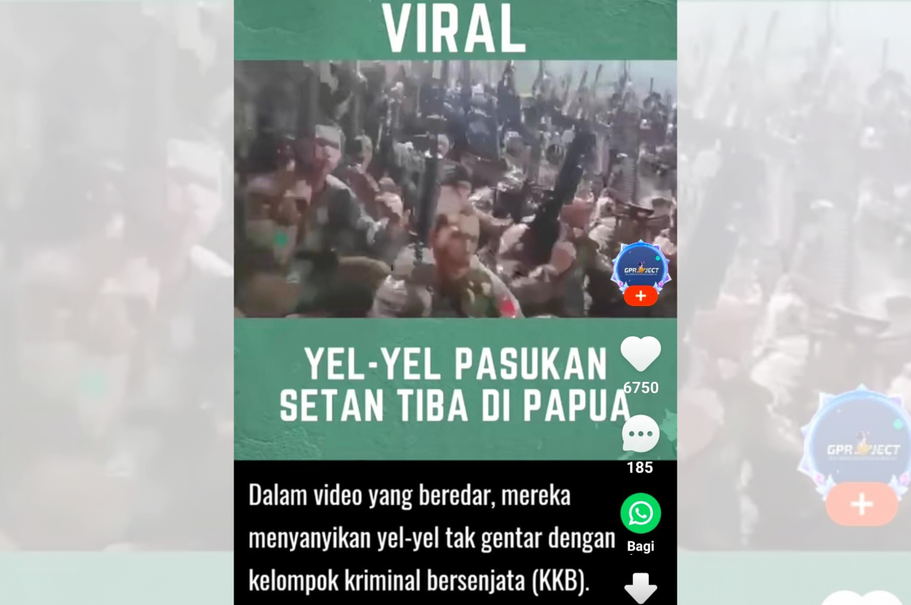 Mantap Banget! Pasukan Setan Turun Gunung Basmi Kelompok Separatis KKB Papua