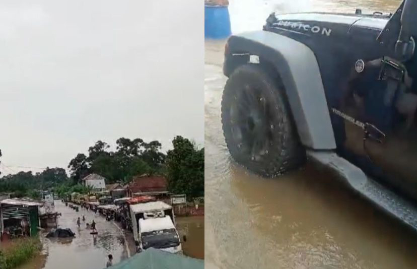 Banjir di Sangsa Desa Musi Banyuasin Rendam Rumah Warga Hingga Rubicon
