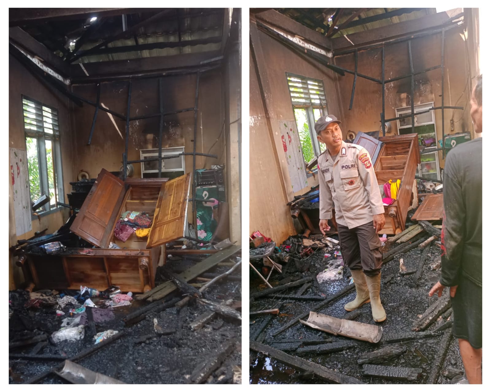Terbakar Bikin Seisi Rumah & Peralatan Kesehatan Hangus Tak Tersisa