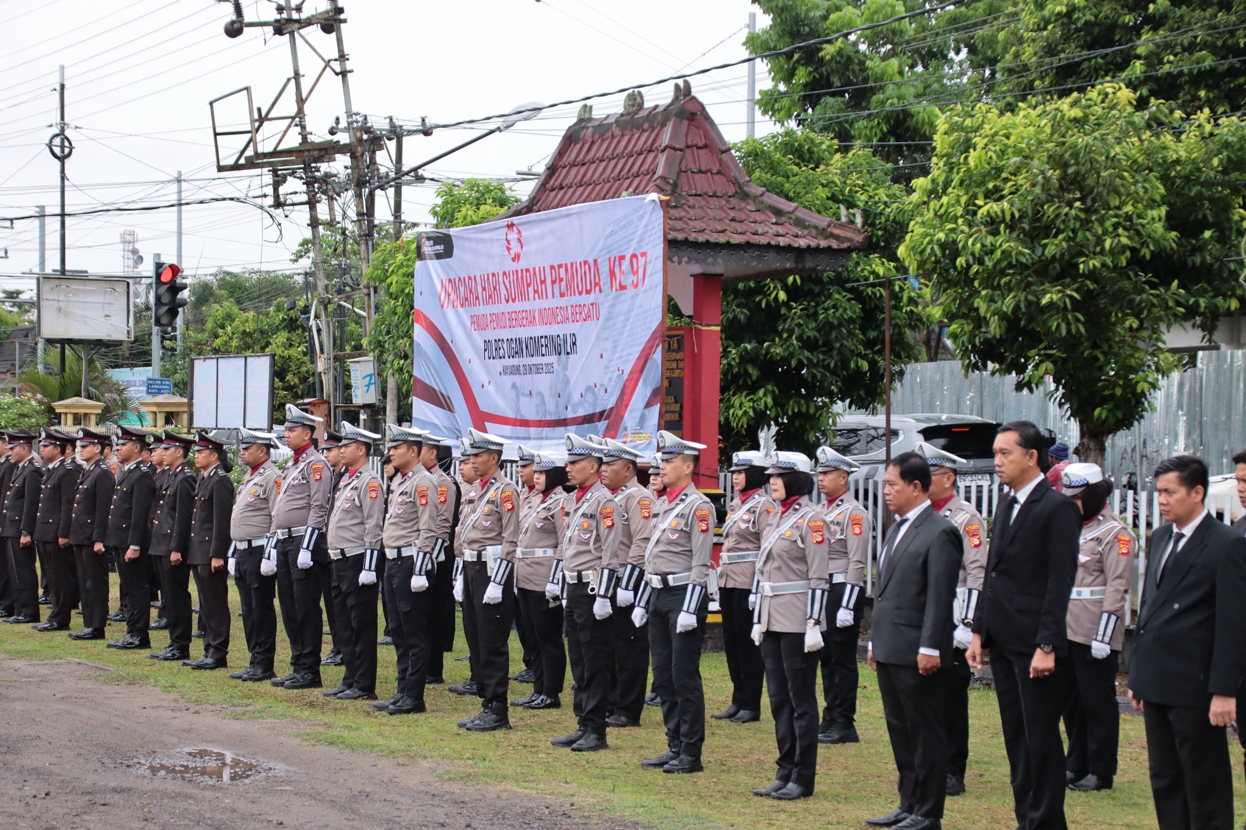 Wakapolres OKI Sampaikan Semangat Sumpah Pemuda Tetap Hidup Didiri  Generasi Muda