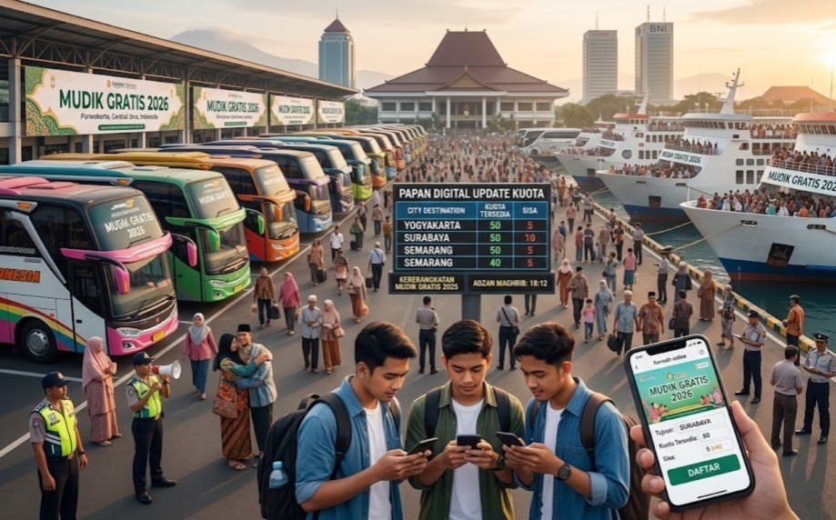 Daftar Kota Tujuan Mudik Gratis Kemenhub 2026 dan Sisa Kuota Terbaru