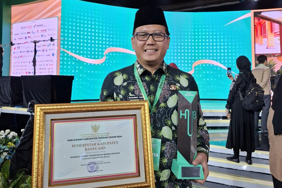 Banyuasin Raih Penghargaan Hub Award Kabupaten Terbaik 2024 Kategori Transportasi Berkelanjutan