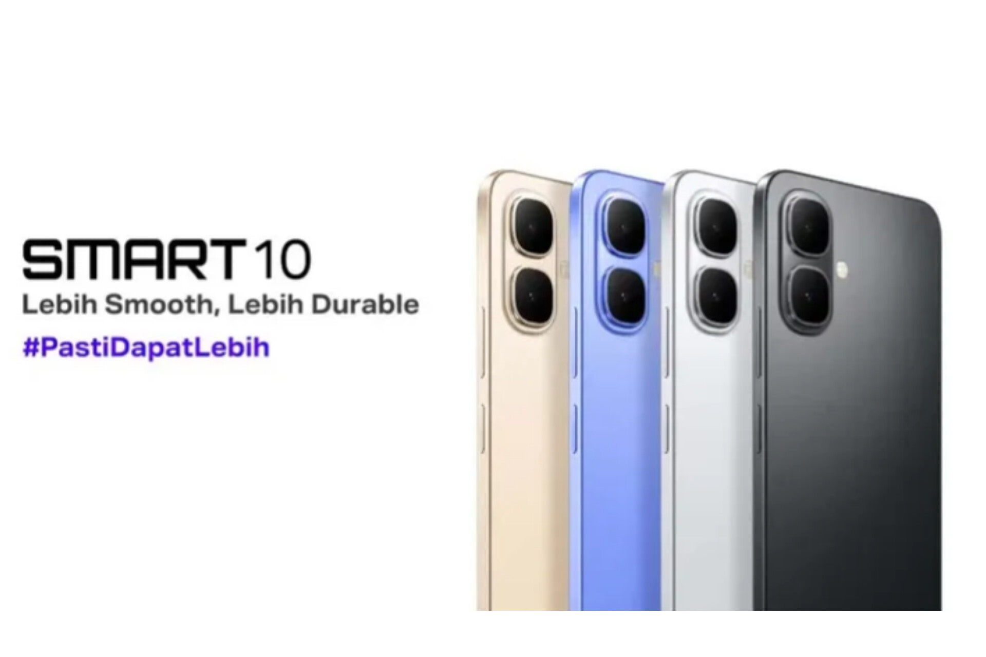 Infinix Smart 10 Ditenagai Chipset Unisoc T7250 serta Disupport Fitur RAM Extended