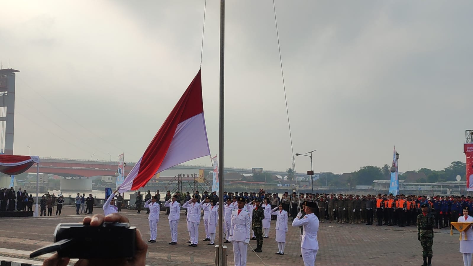 Upacara HUT ke-78 Kemerdekaan RI di BKB Palembang Hikmat, Harnojoyo Pamit Masa Jabatan Habis