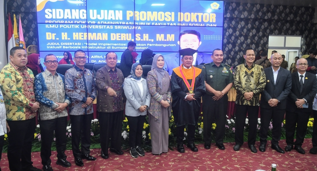 Gubernur Sumsel Herman Deru Resmi Sandang Gelar Doktor, Begini Suasana Sidang Terbuka dan Ini Linknya