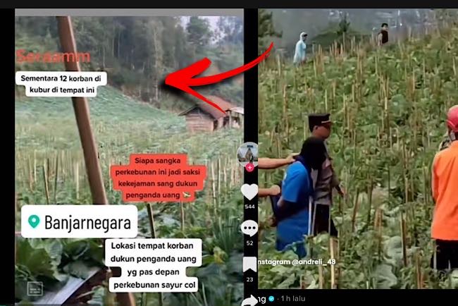 Update..Video Klarifikasi, Jasad Korban Dibunuh Dukun Slamet Tidak Dikubur di Kebun Sayur Tapi Disebelahnya