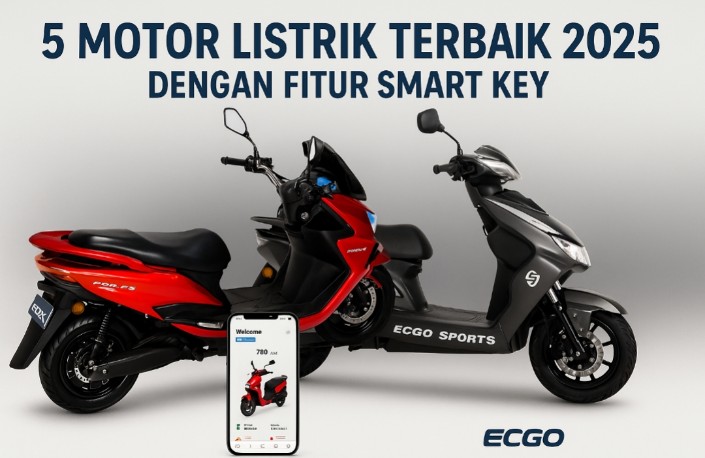 5 Motor Listrik Terbaik 2025 dengan Fitur Smart Key dan Teknologi Unggulan