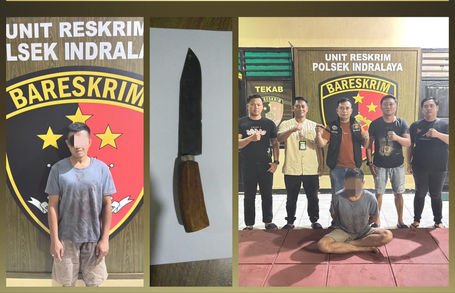 Tak Senang Ditegur, Seorang Pria di Ogan Ilir Ancam Korbannya dengan Pisau Berujung Ditangkap Polsek Indralaya