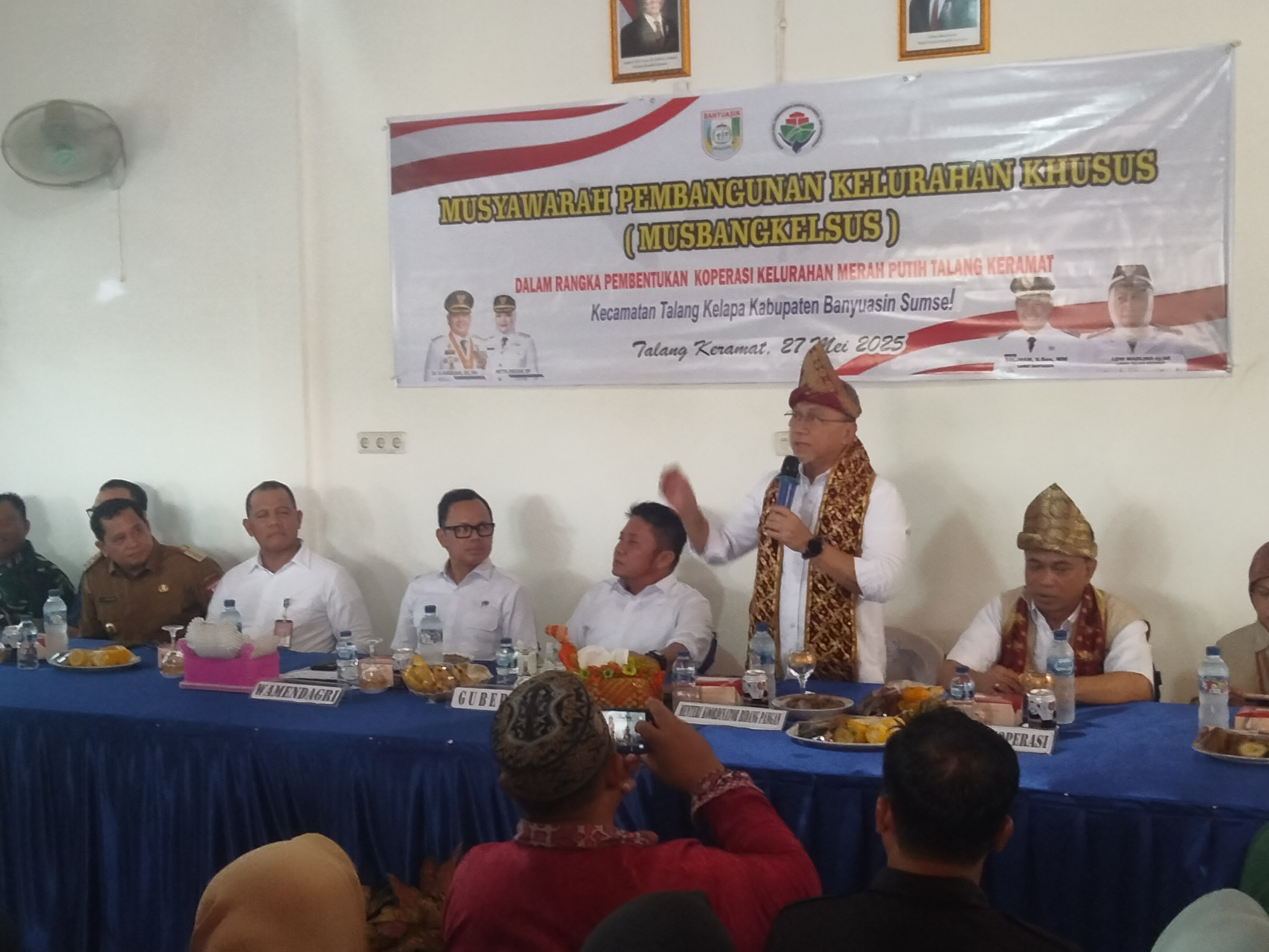 Pilot Projek Koperasi Merah Putih di Sumsel, 2 Menteri 1 Wamen Hadir di Talang Keramat, Dana Rp3 M Disiapkan 
